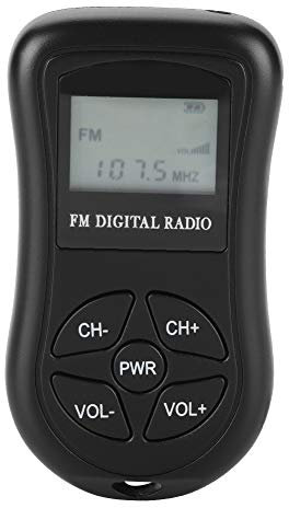 Lazmin Portable Pocket FM Radio, Digital Radio Receiver Scanner Portable Handheld Stereo Radio Recorder With LCD Display