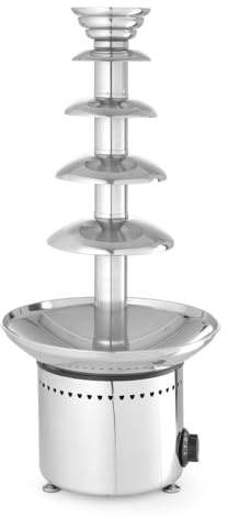 HENDI Fontaine à chocolat 5 niveaux, capacité : jusqu'à 6 kg, 230 V / 265 W, Ø330x(H)700 mm, acier inoxydable