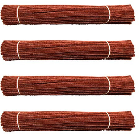 Waycreat Pfeifenreiniger, brauner Chenille-Stiel für Bastelarbeiten, Dekorationen, 6 mm x 30,5 cm, 400 Stück