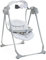 Chicco Polly Swing Up Altalena Elettrica Neonato da 0 Mesi a 9 Kg, Sdraietta Regolabile e Dondolo Automatico, con Vibrazione, Giochi Pendenti, Musiche e Telecomando, Chiusura Compatta, Leaf, Grigio