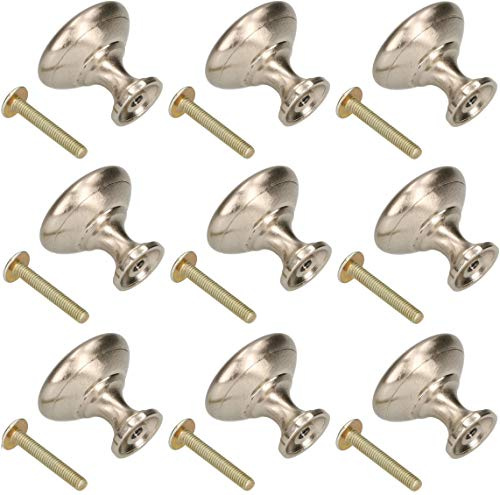 KOTARBAU® 10 er Set Möbelgriff, Türknauf, Schubladenknopf, Möbelknopf, Möbelknauf, Knauf für Schränke Schubladen Kommoden Ersatzknauf Möbelbeschlag Silber