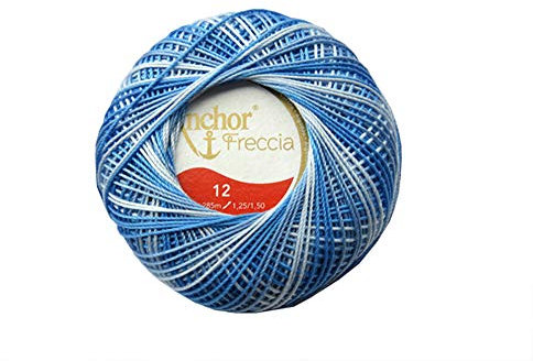 Freccia feines Filethäkelgarn Blaumeliert Nr: 9434