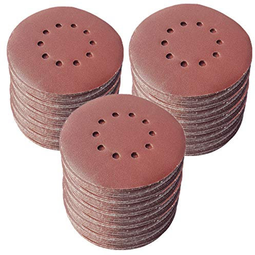 KlTT Lot de 100 disques abrasifs Ø 225 mm avec 10 trous Grain P150 Ponceuse excentrique