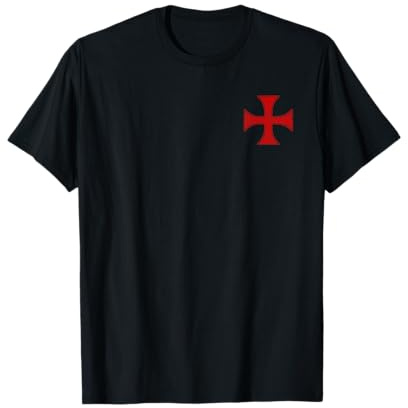 PATTEÉ CRUZ TEMPLAR CABALLEROS CRUSADER ORDEN DE LA CRUZ ROJA Camiseta