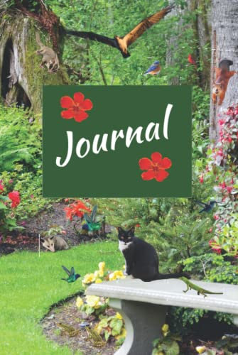 Journal: A Garden Bench And Flowers With Fun Animal Visitors Set The Scene For A Wonderful Journaling Experience