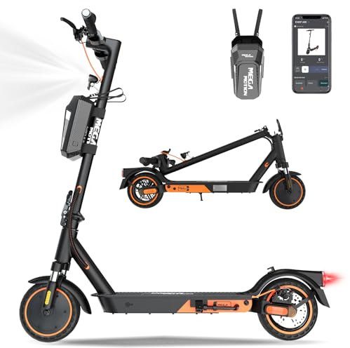MEGA MOTION E-Scooter mit Straßenzulassung, Elektroroller mit APP, max Speed 20KM/H, 7,8AH Batterie, 15KG Gewicht, faltbar, Duales Brems, Zwei Stoßdämpfer, Geeignet für Erwachsene
