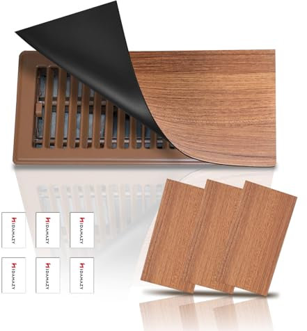 Magnetic Vent Covers 30,5x14cm, Strongest Covers Magnet Heat/AC Vent Covers for Home Floor Ceiling Standard Air Registers, Cut to Size, RV Home HVAC and AC Vents(Air Vent Covers, Wood Grain, 3Pcs)