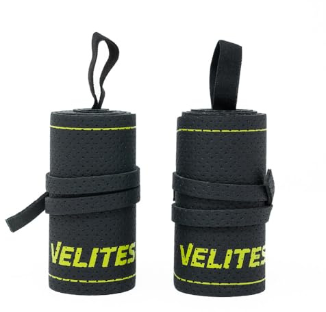 Velites Professionelle Handgelenkbandagen I patentiertes zweilagiges Material, aus Mikrofaser, für Cross-Training, Fitnessstudio oder Gewichtheben, veganes Material, Einheitsgröße