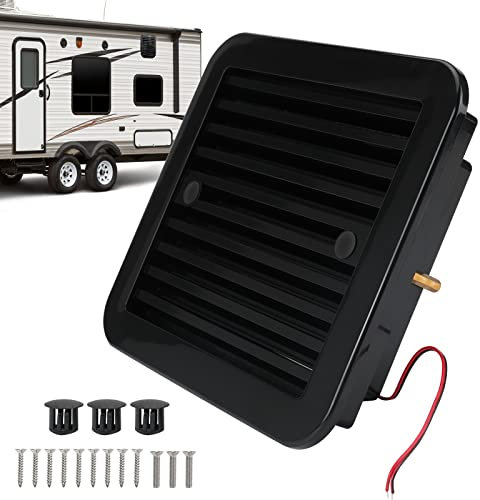 Ventilatore di Scarico per Roulotte 2,4 W 12 V, Ventilazione Massima per Camper Ventilatore da Tetto Reversibile, Ventilatore di Scarico Laterale Mute per camper Rimorchio Camper (Nero)