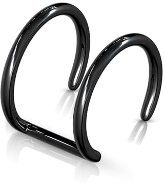 Treuheld® Ear Cuff mit 2 Ringen | Ohrklemme in 5 Farben