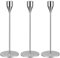 Set di 3 portacandele da tavolo, portacandele in argento da 24 cm, portacandele da tavolo affusolati, portacandele, portacandele in metallo, matrimonio, decorazione portacandele da tavola natalizia