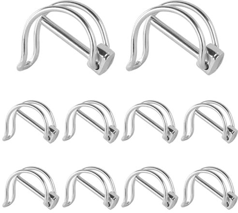 Goupille Tubulaire, Lot de 10 Goupilles Fendues Pliables 6 x 45 mm avec Fermoir à Pression, Goupille Fendue, Goupille de Verrouillage, pour Ferme, Pelouse, Jardin