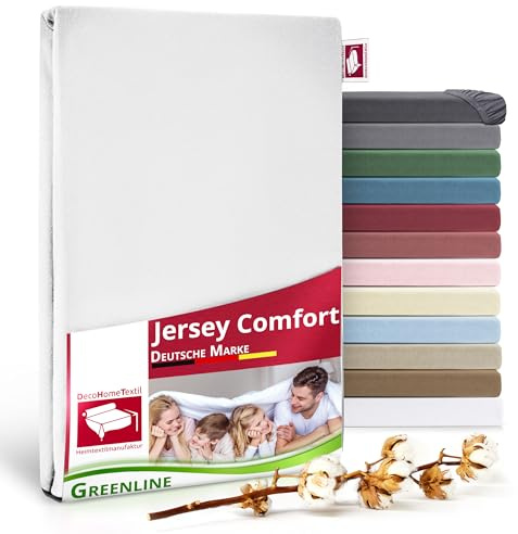 Lenzuolo con angoli Jersey 100% cotone Bianco 180-200x200 cm
