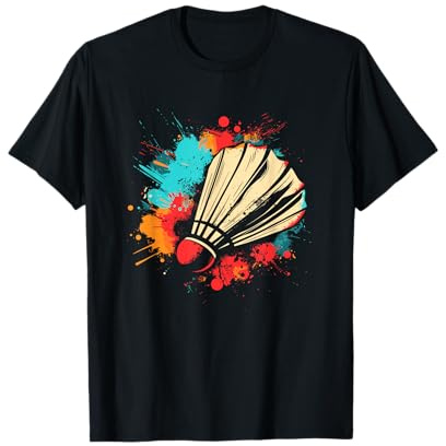 Federball Graffiti Badminton Liebhaber Badmintonhalle T-Shirt