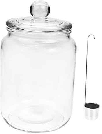 SHOWERORO Airtight Glass Wine Jar Multi-Functional Beverage Container for Parties Barbecues Picnics