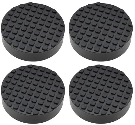 eMagTech 4pcs Black Rubber Car Jack Pad Rubber Buffer Cars Repair Accessories Lifting Platform Pad Frame Protector for Car Floor Jack