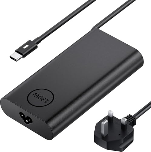 130W USB C Laptop Charger for Dell XPS 15 2in1 9575 9500 9510 9520 9530 17 9700 9710 9720 9730 Precision 5530 2in1 5550 5560 5570 5750 5760 5770 3560 3550 3551 Latitude 7410 9410 5420 5520 Power Cable