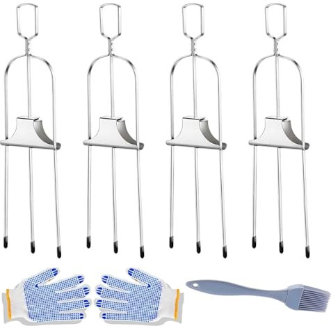 Brochetas de acero inoxidable para barbacoa, pinchos de metal para barbacoa, pinchos de metal para fiestas de camping y reuniones familiares
