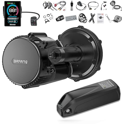 BAFANG Kit de conversión de bicicleta eléctrica BBS02B, 48 V, 750 W, protocolo CAN, pantalla VD618 y corona 44T para bicicleta de montaña BB68-73 mm, sin batería