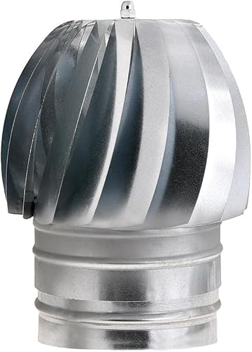 Galyon - Sombrero extactor de humo para chimeneas - Extractor humos chimenea - Deflector Eólico - Acero Galvanizado - Ideal para chimeneas, barbacoas y estufas (300 mm)