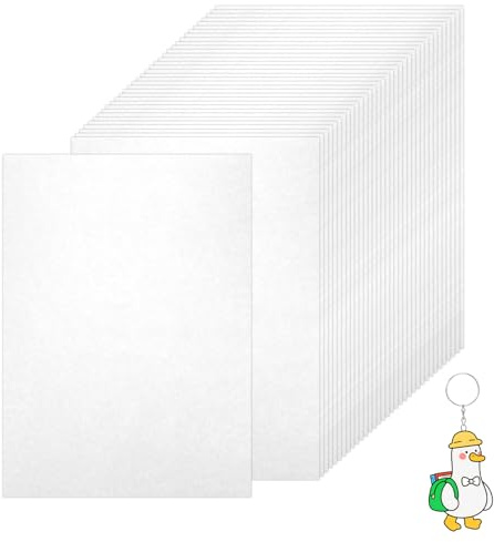 40 Stück Schrumpffolien-Schrumpffolie Bedruckbar,Transparentes Shrink Plastic Zur Herstellung Von Mit Buntstiften Handbemalten Bastelarbeiten (A5,20x14 cm) schrumpffolie (20 * 14 Papier*40)