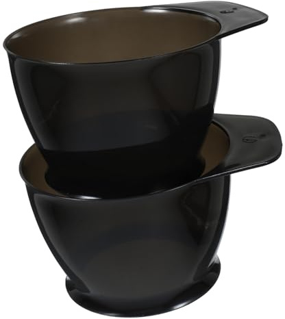 HEALEEP Ensemble De Bols De Coloration Pour Cheveux 2 Pièces En Plastique Antidérapant Repères De Mesure Medium Pour Usage Professionnel Et Personnel Salon Coiffure Capillaire