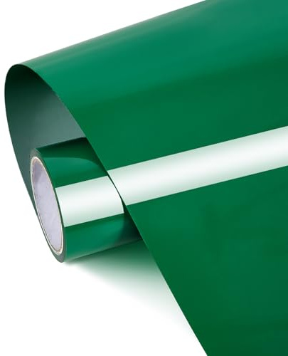 FOSER Plotterfolie Textil, 30,5cm×300cm Flexfolie Plotter Textil, Transferfolie Bügelfolie für Stoffe, DIY (Grün)