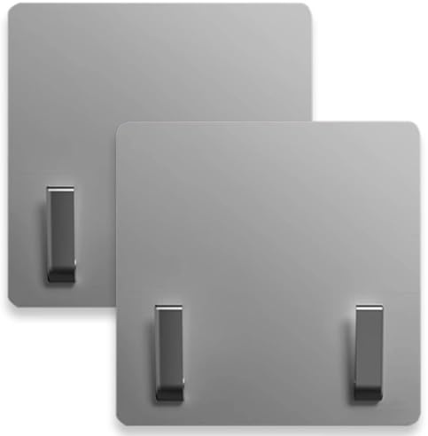 Acmerota 2 piezas de cubierta adhesiva de placa ciega simplecon ganchos Cubiertas eléctricas ciegas de 1 grupo Placa ciega simple Gery para cubrir enchufes expuestos