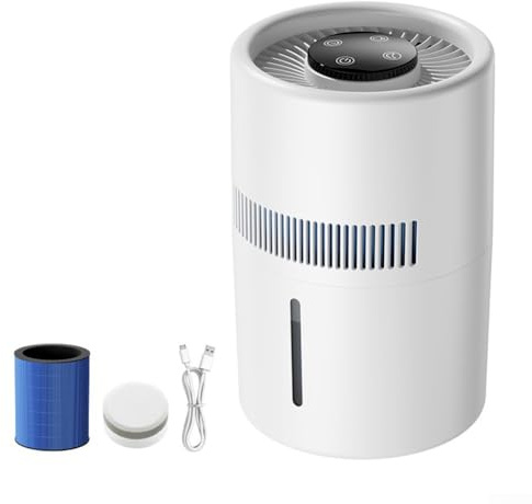 Humidificador de gran capacidad de 4 litros, humidificador evaporativo sin niebla con purificación de iones negativos, purificador de aire silencioso para uso doméstico, dormitorio y oficina