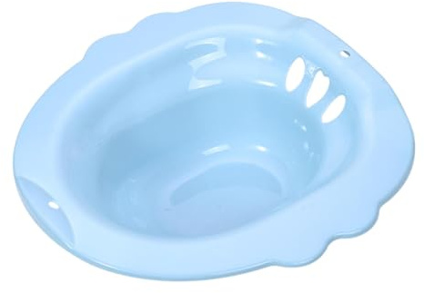 TISHITA Toilet Sitzbadbecken Sitzbad Becken Sitzbad Wanne Toilette Dampf Sitz mit Anti überlauf Drainagefunktion Aus Langlebigem PP Material für Erwachsene Un, Blau