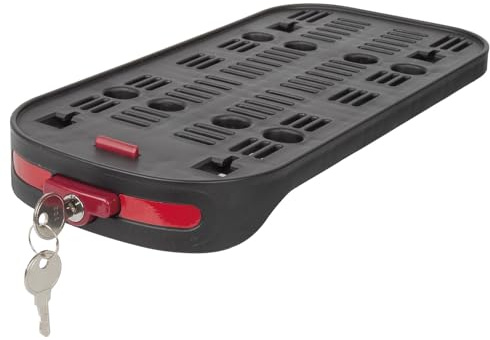 M-Wave ConLock Gepäckträger Montageplatte, Schwarz, 300 x 150 x 25 mm, Abschließbar, Kompatibel mit Amsterdam Box 17 Liter