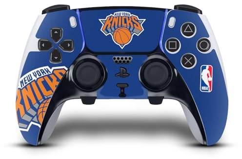 Head Case Designs Officially Licensed NBA Oversized New York Knicks Logo Vinyl Sticker Gaming Skin Decal Cover Compatible With Sony PlayStation 5 PS5 DualSense Edge Controller