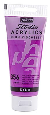 PEBEO 832-356 100ml Studio Acrylic Paint, Iridescent Violet Blue, 15.5 x 4 x 6.5cm