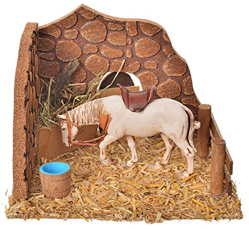 Holyart Cavallo nella stalla, ambientazione presepe
