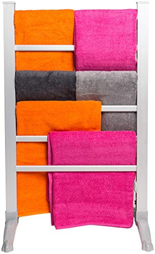 Homefront Electric Heated Clothes Airer – Indoor Free-Standing Dryer Rack, Lightweight & Energy-Efficient, Eco-Friendly Drying for Small Spaces – Silver (HF1987, H90.5 x W53.5 x D36cm)