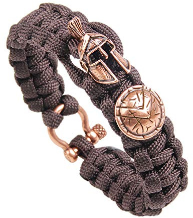 MansWill Unisex Casual Paracord Bracelet, Creative Emergency Sports Braided Wristband/Leisure Helmet + Shield Design Wrist Decor Kit for Men Women