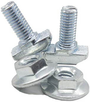 20x Hammerschraube M6x25, für Nut 8 und 8E, Steg 1,5 mm, Stahl 8.8 verzinkt