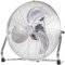 HOMCOM 20 Chrome Metal Floor Fan with Tilting, High Velocity, 3 Speed, Portable Gym Fan for Home Office, Silver