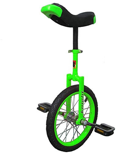 HWF Einrad Kinder 16 Einrad für Kinder, 20/ 24 Einrad für Erwachsene, Klein 12 Einrad für 5 Jahre Alte Kinder/Jungen, Einrad mit Alufelge, Grün (Color : Green, Size : 16 Inch Wheel)