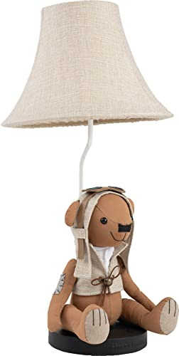 Happy Lamps Charles LED-Tischleuchte Bärenlampe 61 cm Kinderzimmer-Deko | handgefertigt, kindersicher, ideal fürs Kinderzimmer, Geschenkidee
