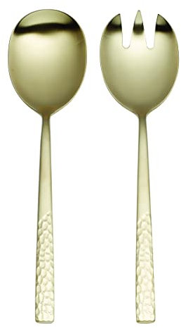 Oneida B1082002A, Gold Mezze Salad Servers, Stainless Steel