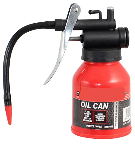 250ml Oil Can with Hand Pump High Pressure Trigger Control, Flexible Spout Lubrication Oiler