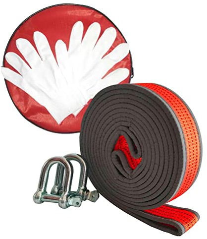 Abschleppseil Fahrzeug-Abschleppgurt mit Haken, 33069LB Auto-Bergungsgurt for SUV, UTV, ATV, LKW, Auto, Traktor, Abschleppgurt (Size : 15T/5M)