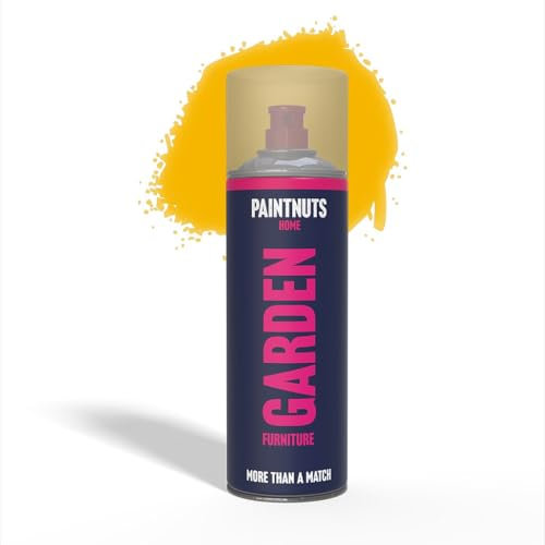 Paintnuts Garden Furniture Paint - RAL-1021 - COLZA YELLOW Satin 400ml Spray Can