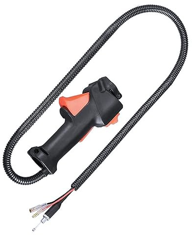 Cortadora de cepillo de 115 cm con mango, interruptor, acelerador, disparador, cable para tubo de 26 mm de diámetro