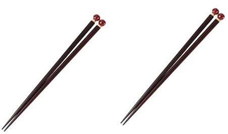 BESTonZON 2 Pares Palillos Para Niños Palillos De Coreanos Redondos Japoneses Chinos Reutilizables De Madera Estilo Japones Bebé Japón