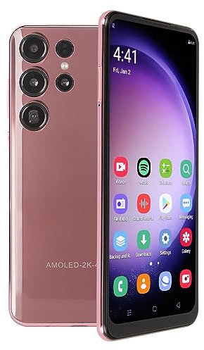 S23 Ultra Entsperrtes Smartphone, 6,6 Zoll HD Bildschirm, 8 GB RAM, 256 GB ROM, 24 MP Kamera, Gesichtserkennungstelefon, für13 (Goldfarben)