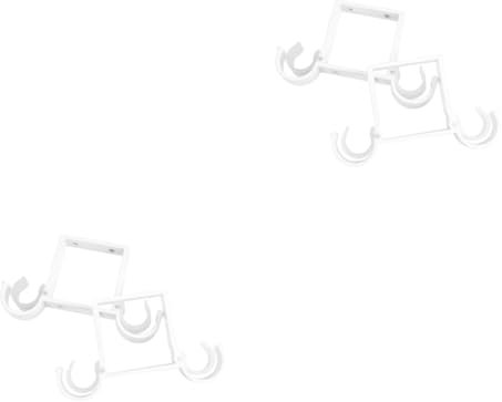Garneck 4stücke Teiliges Aluminium Legierung Gardinenstangen Halterungen Mit Doppelhaken Für Deckenmontage Modern Und Für Schwere Vorhänge Einfache Installation Weiß
