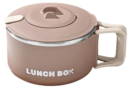 Bol à nouilles, bol à ramen de 1200 ml, cuisine à ramen, bol à nouilles avec couvercle, bol à ramen avec poignée, ensemble de bols à ramen pour micro-ondes, bol à soupe portable, boîte à déjeuner pour
