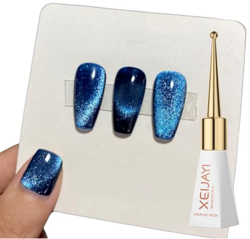 PIWINE Magnetischer Gel-Nagellack, Katzenauge, Blau, 10 ml, Salon-Maniküre, DIY zu Hause